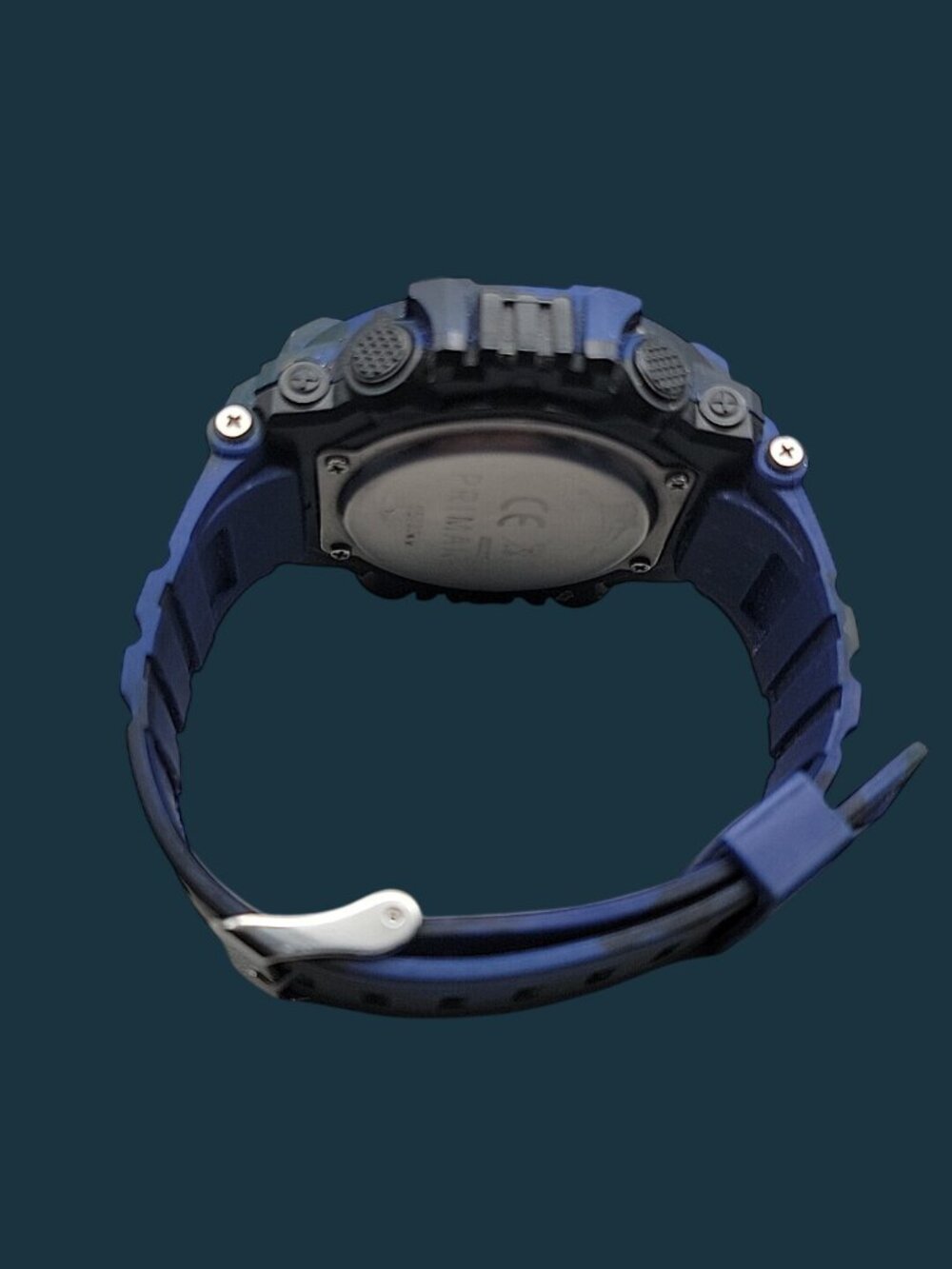 Primark Mens Digital Watch 9" Blue Silicone Band 54mm Multifunction Dial - Picture 8 of 12